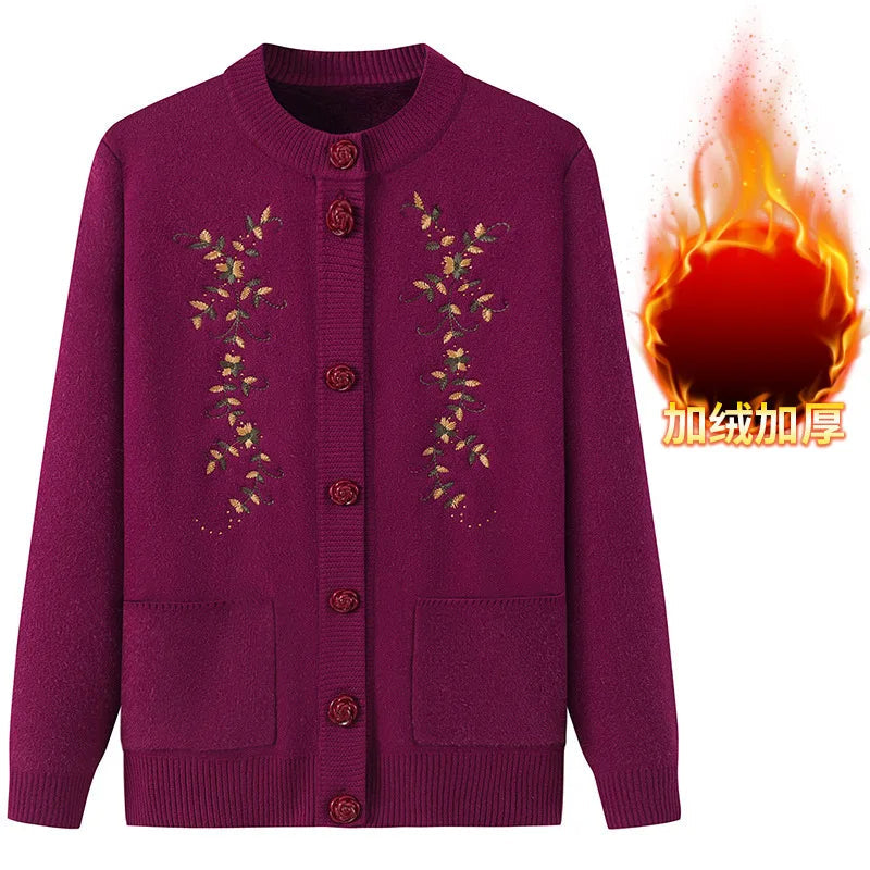 Plus-Size Velvet Knit Sweater 'Winterzauber' - Cozy & Stylish Winter Fashion