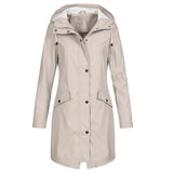 Plus Size Waterproof Hooded Raincoat - Fall Collection - Stylish & Functional
