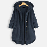 Chic Plus-Size Winter Coat with Hood - Luxurious Velvety Fabric for Ultimate Warmth & Style in Cold Weather