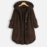 Chic Plus-Size Winter Coat with Hood - Luxurious Velvety Fabric for Ultimate Warmth & Style in Cold Weather