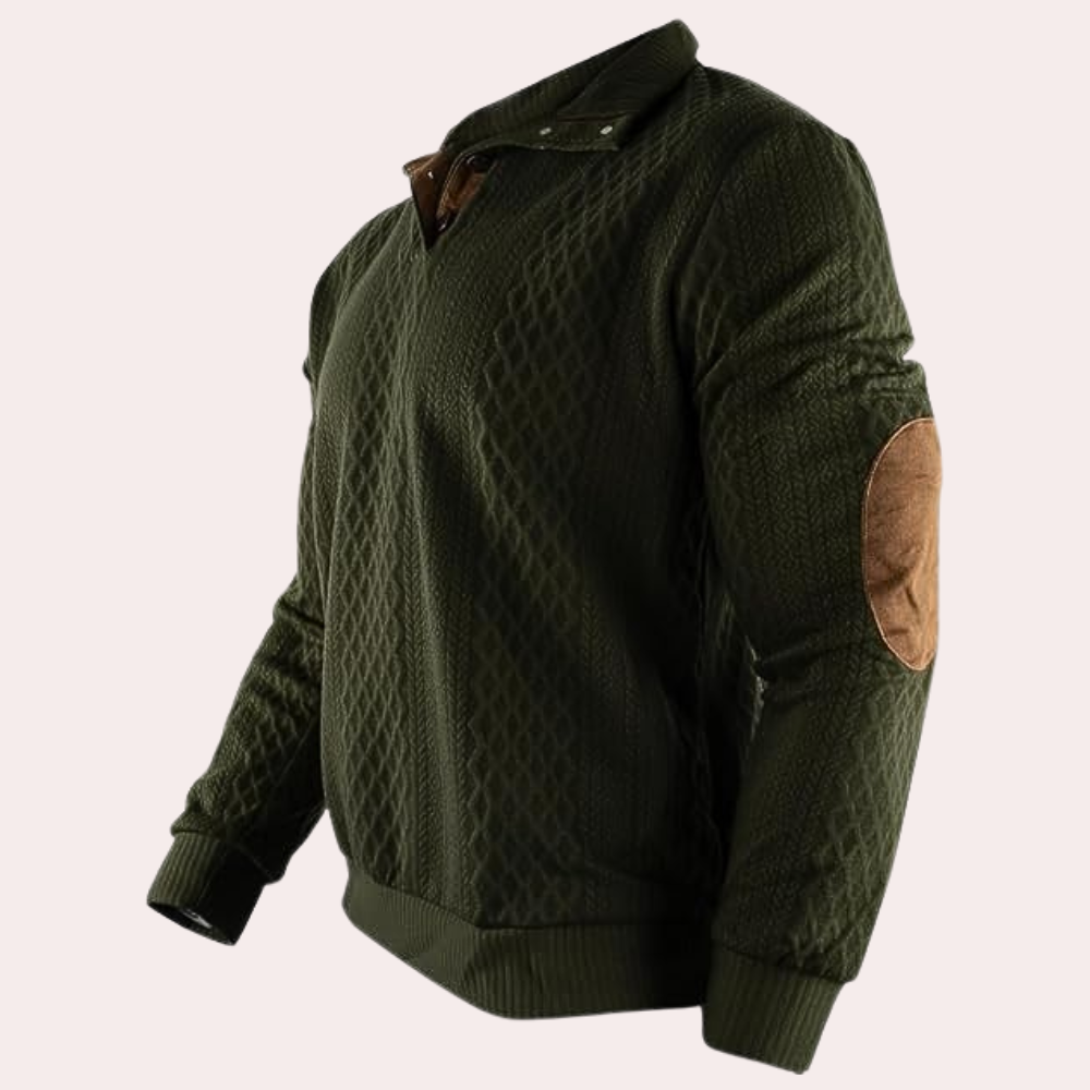 Dany - Warm Casual Men's Sweater with Button Closure