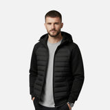 Men's hooded puffer jacket, view 2