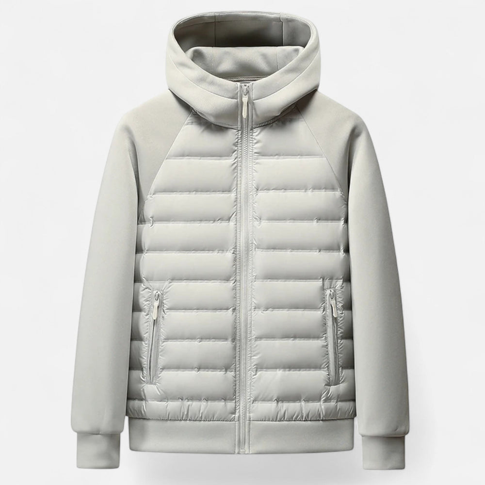 Men's hooded puffer jacket, view 5