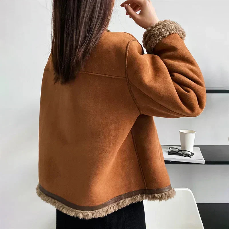 Enhanced Product Title: **Rosalie™ Women's Sheepskin Leather Button Jacket - Stylish & Durable Outerwear** 

This optimized title includes relevant keywords while maintaining clarity and appeal for potential buyers.