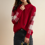 Enhanced Product Title: "FABIOLA™ Jacquard Hooded Pullover - Stylish & Cozy Women's Sweater" 

This title includes relevant keywords for better visibility in Google Shopping while clearly describing the product.