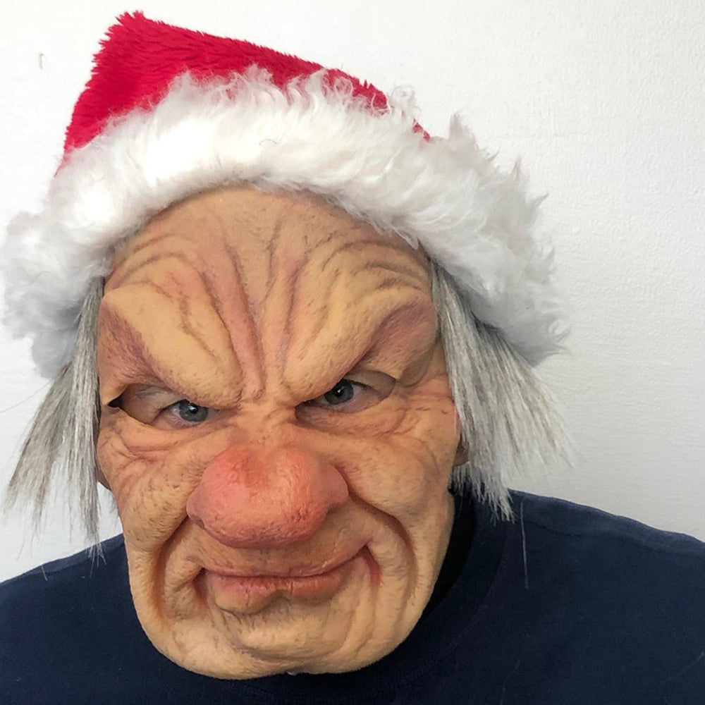 Davy Realistic Old Man Mask | Premium Headwear Costume Accessory for Halloween & Theatrical Performances