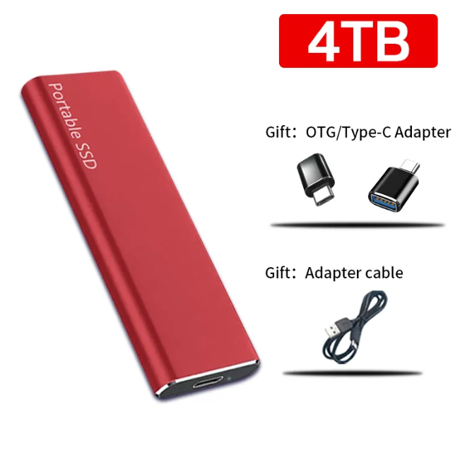 **Davy 4TB USB-C Portable External Hard Drive - High-Speed Storage for PC & Mac | Compact & Lightweight Design**
