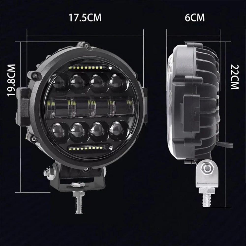 Davy 7-Inch LED Driving Light for Cars & 4x4s - High-Performance Off-Road Lighting, Waterproof, and Energy Efficient