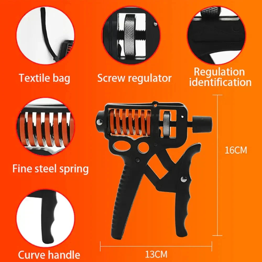 Grip Strengthener – Adjustable 5-165kg Resistance, Forearm & Wrist Trainer