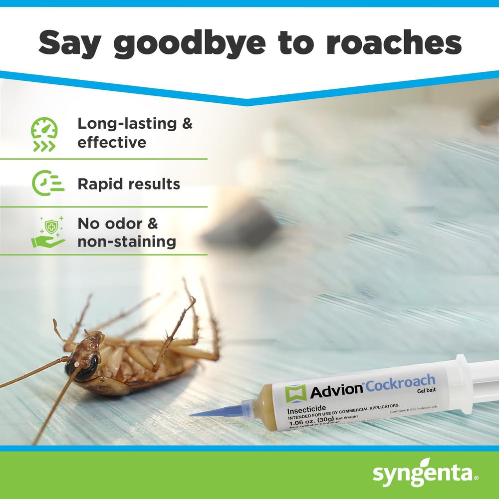 Davy Advion Roach Control Gel Bait - Fast-Acting & Effective Pest Management Solution for Roaches