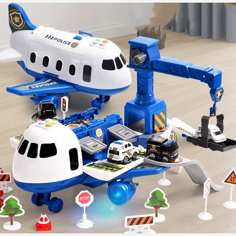 Kids Airplane & Vehicle Toy Set – Creative Play & Multi-Vehicle Design