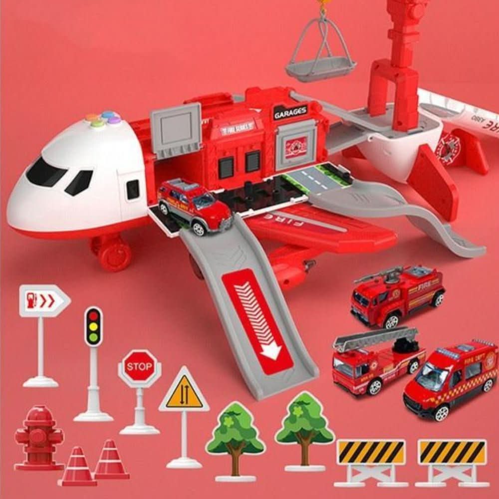 Kids Airplane & Vehicle Toy Set – Creative Play & Multi-Vehicle Design