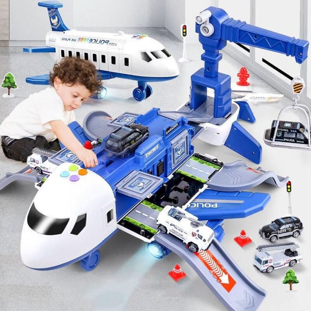 Kids Airplane & Vehicle Toy Set – Creative Play & Multi-Vehicle Design
