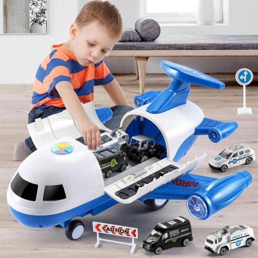 Kids Airplane & Vehicle Toy Set – Creative Play & Multi-Vehicle Design