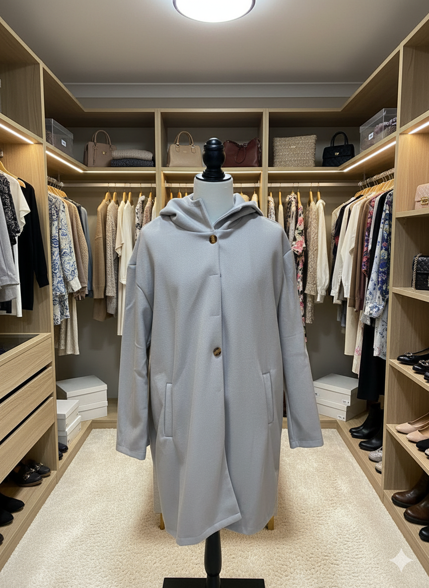 Women's Lightweight Hooded Fashion Coat - Stylish & Versatile Outerwear for All Seasons