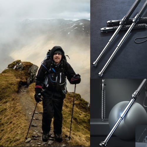 Davy Automatic Folding Walking Cane - Ergonomic Handle for Comfort & Stability | Lightweight & Portable Design