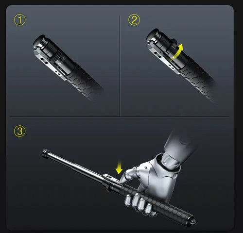 Davy Automatic Folding Walking Cane - Ergonomic Handle for Comfort & Stability | Lightweight & Portable Design