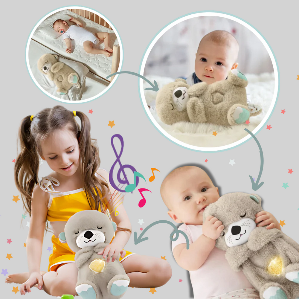 Davy the Baby Otter Plush Toy with Soothing Sounds and Gentle Lights - Perfect for Infants and Toddlers