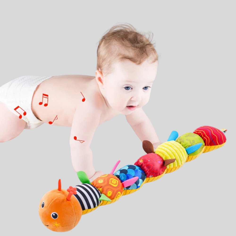 Davy Baby Sensory Caterpillar Rattle Toy - Soft, Colorful, and Engaging Developmental Toy for Infants