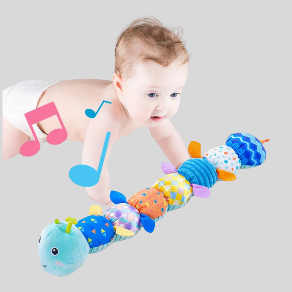 Davy Baby Sensory Caterpillar Rattle Toy - Soft, Colorful, and Engaging Developmental Toy for Infants