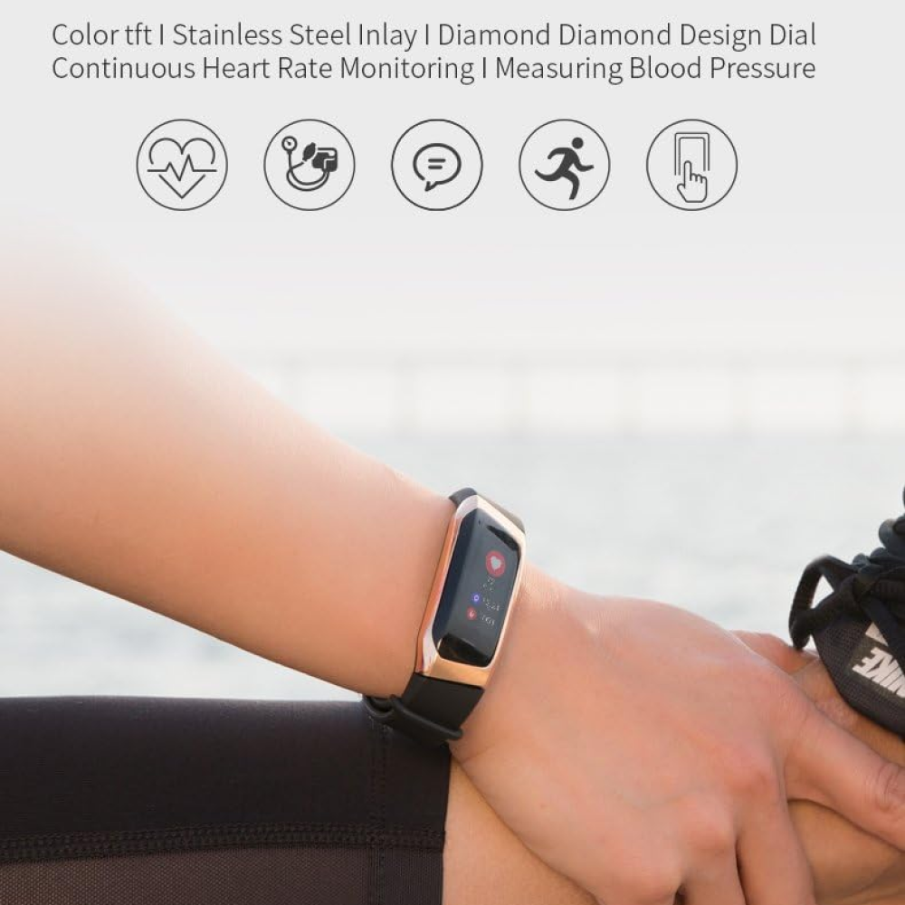 Davy Smart Watch - Blood Pressure Monitor & Heart Rate Tracker | Fitness & Health Wearable