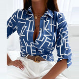 Chic Women's Elegant Lapel Collar Blouse - Stylish & Versatile Top for Any Occasion