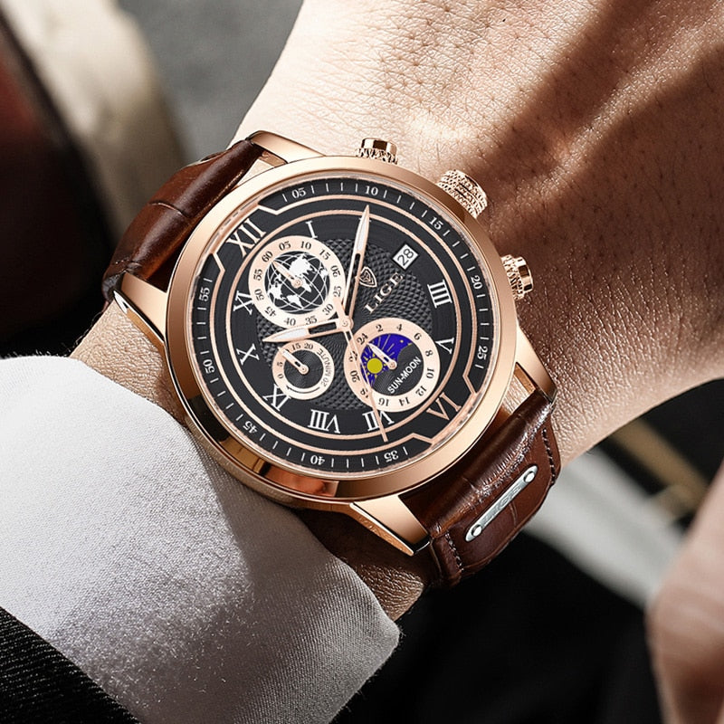 Davy Classic Chronograph Men's Watch | Stylish Luxury Wristwatch for Any Occasion | Functional & Timeless Design