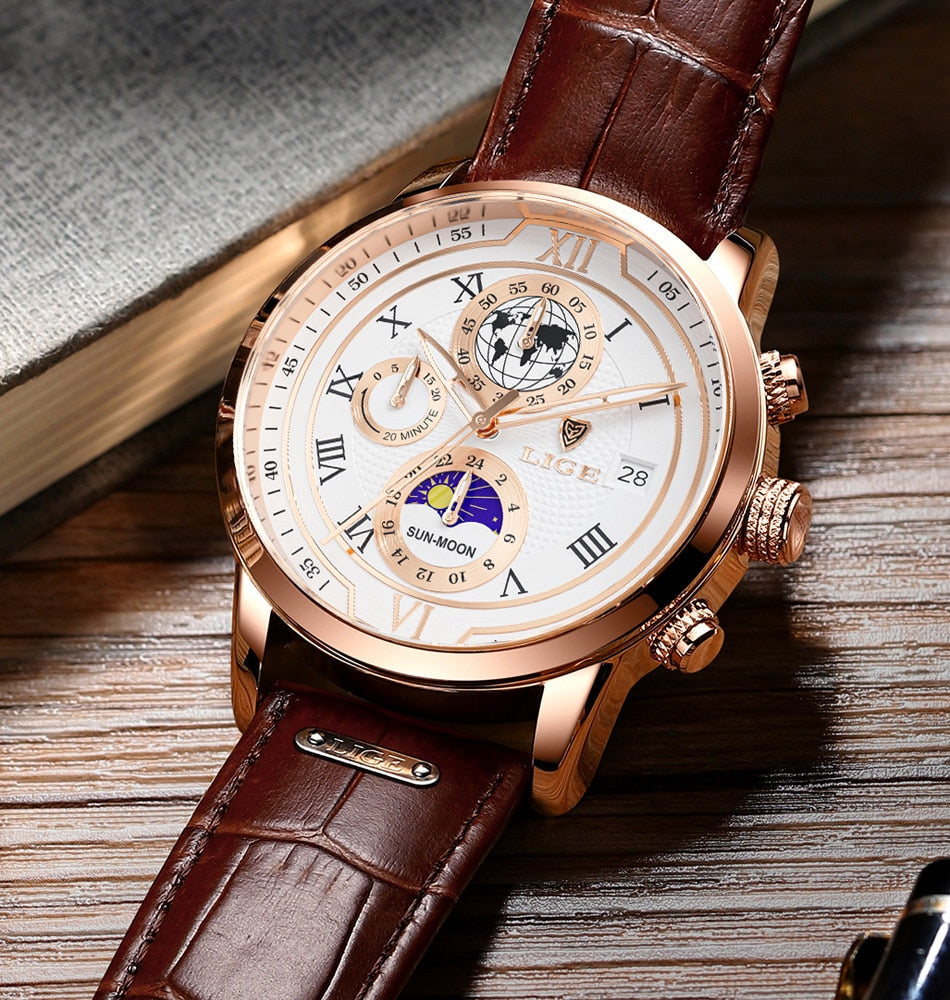 Davy Classic Chronograph Men's Watch | Stylish Luxury Wristwatch for Any Occasion | Functional & Timeless Design