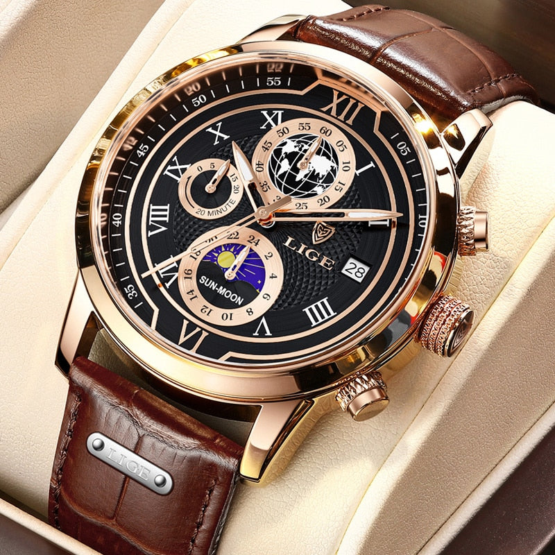 Davy Classic Chronograph Men's Watch | Stylish Luxury Wristwatch for Any Occasion | Functional & Timeless Design