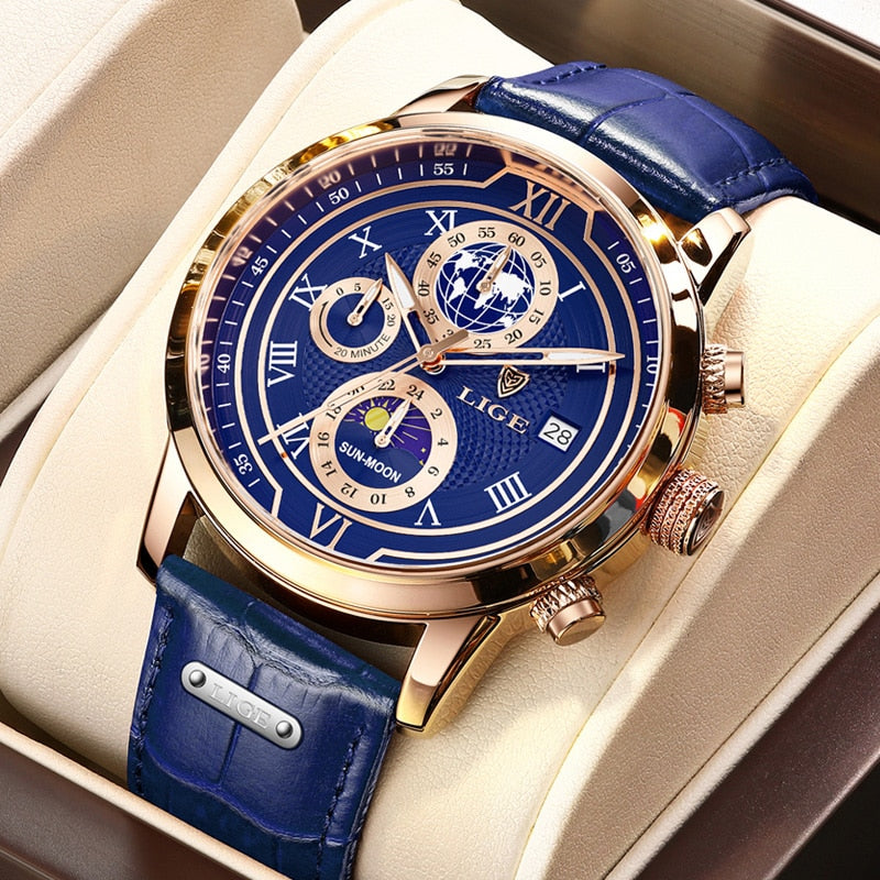 Davy Classic Chronograph Men's Watch | Stylish Luxury Wristwatch for Any Occasion | Functional & Timeless Design