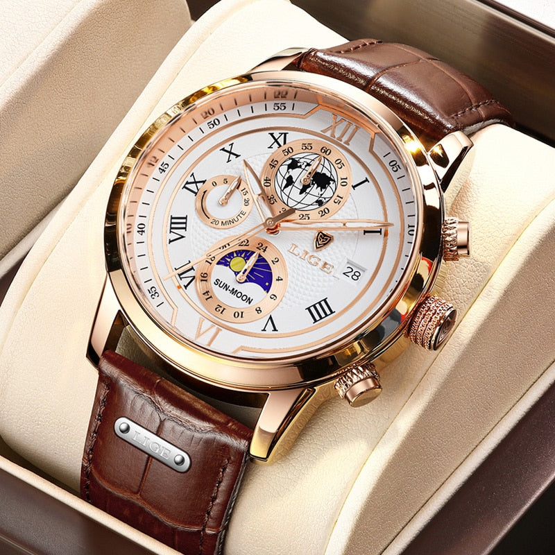 Davy Classic Chronograph Men's Watch | Stylish Luxury Wristwatch for Any Occasion | Functional & Timeless Design