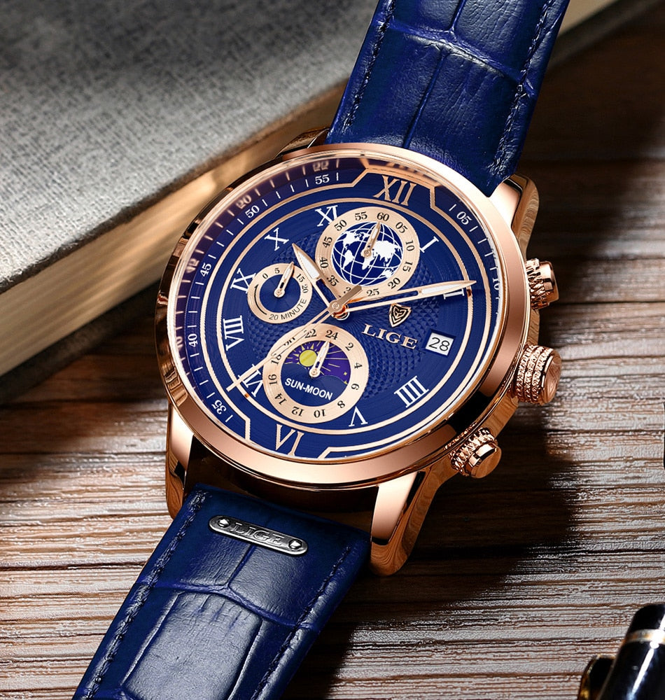 Davy Classic Chronograph Men's Watch | Stylish Luxury Wristwatch for Any Occasion | Functional & Timeless Design