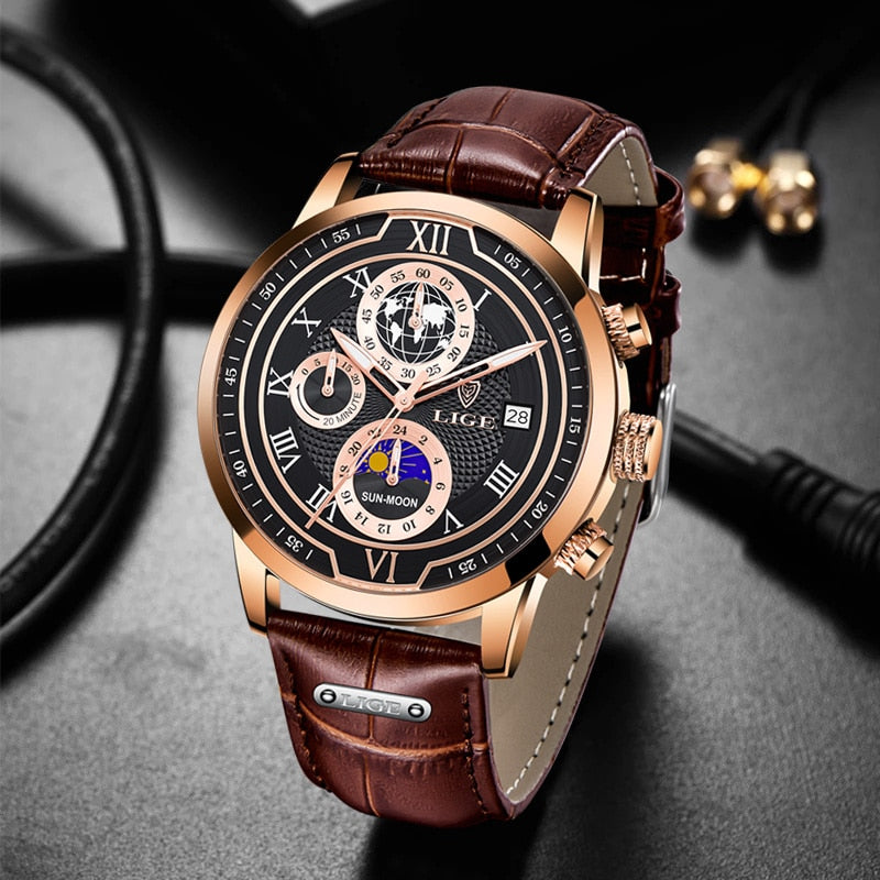 Davy Classic Chronograph Men's Watch | Stylish Luxury Wristwatch for Any Occasion | Functional & Timeless Design