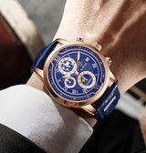 Davy Classic Chronograph Men's Watch | Stylish Luxury Wristwatch for Any Occasion | Functional & Timeless Design