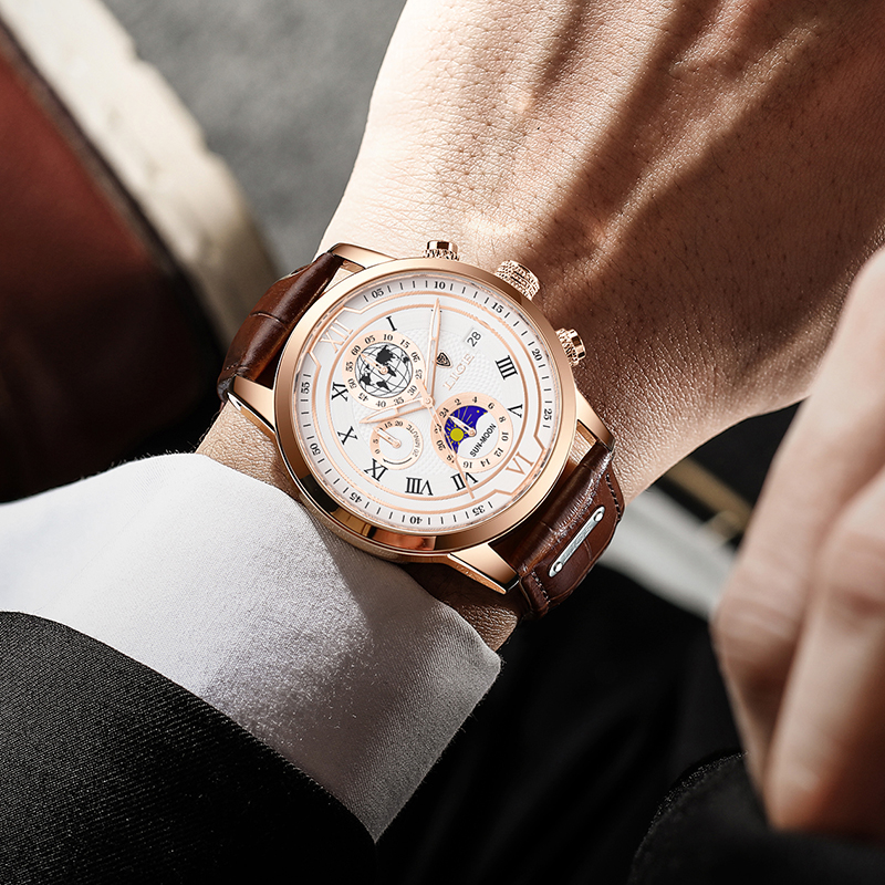 Davy Classic Chronograph Men's Watch | Stylish Luxury Wristwatch for Any Occasion | Functional & Timeless Design