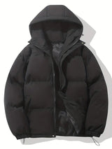 Davy Men's Cozy Quilted Puffer Hoodie - Lightweight Insulated Jacket for Ultimate Comfort & Warmth