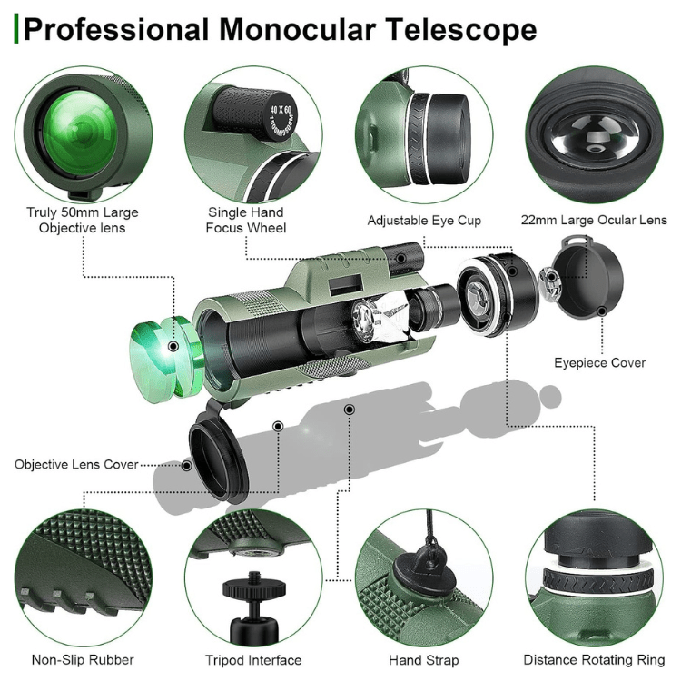 Davy Compact 600x Ultra-Zoom Monocular | HD Lens | Lightweight & Portable | Ideal for Hiking, Birdwatching, Sports Events & Outdoor Adventures