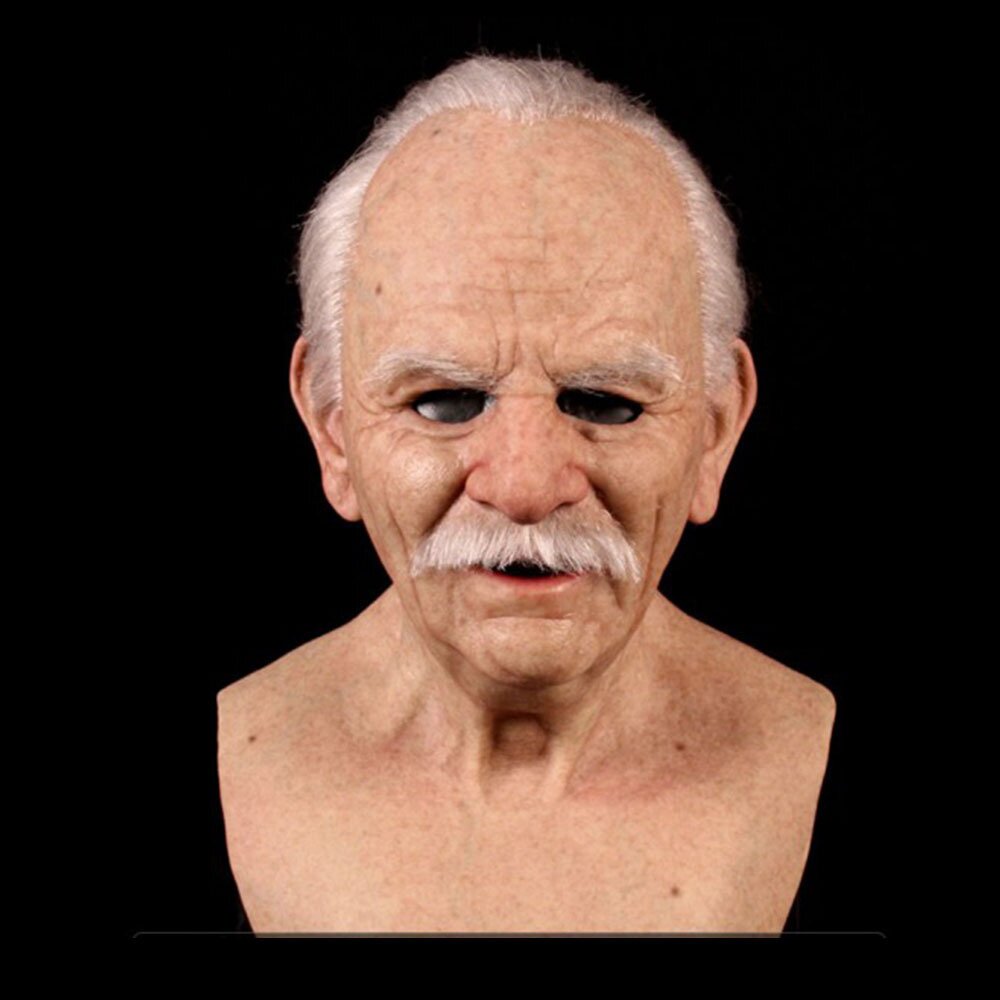 Enhanced Product Title: Davy | Realistic Creepy Old Man Latex Mask for Halloween – Perfect for Adults, Parties, and Costumes