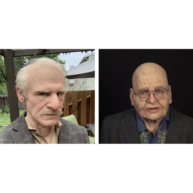Enhanced Product Title: Davy | Realistic Creepy Old Man Latex Mask for Halloween – Perfect for Adults, Parties, and Costumes