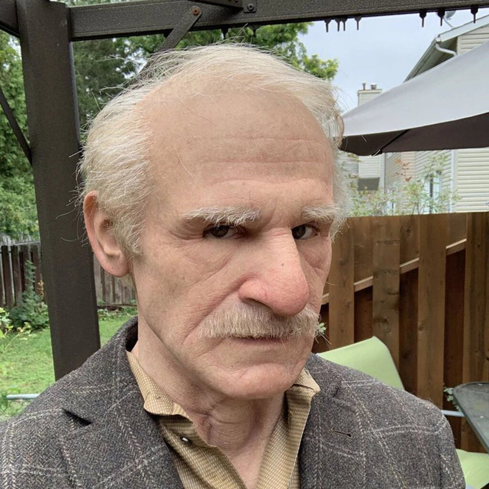 Enhanced Product Title: Davy | Realistic Creepy Old Man Latex Mask for Halloween – Perfect for Adults, Parties, and Costumes