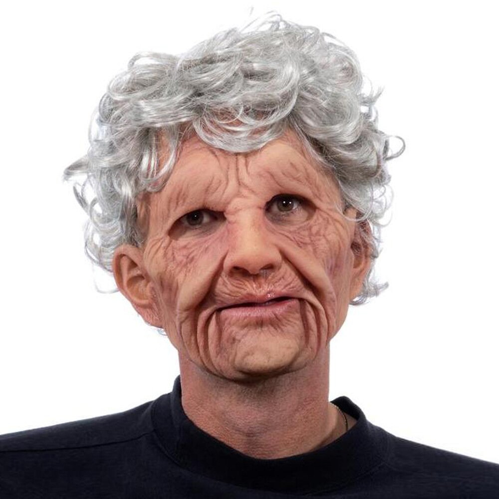 Enhanced Product Title: Davy | Realistic Creepy Old Man Latex Mask for Halloween – Perfect for Adults, Parties, and Costumes