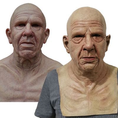 Enhanced Product Title: Davy | Realistic Creepy Old Man Latex Mask for Halloween – Perfect for Adults, Parties, and Costumes