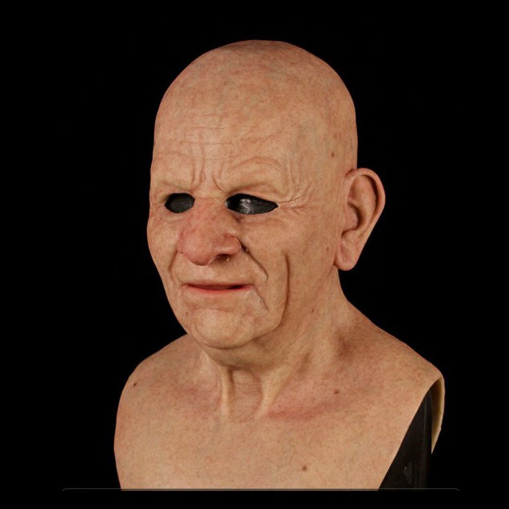 Enhanced Product Title: Davy | Realistic Creepy Old Man Latex Mask for Halloween – Perfect for Adults, Parties, and Costumes