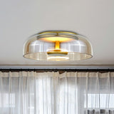 Davy Modern Glass Dome LED Ceiling Light Fixture - Sleek & Stylish Lighting for Home Decor