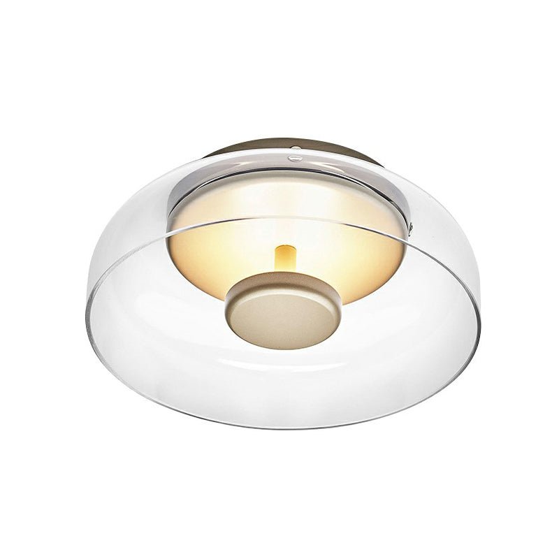 Davy Modern Glass Dome LED Ceiling Light Fixture - Sleek & Stylish Lighting for Home Decor