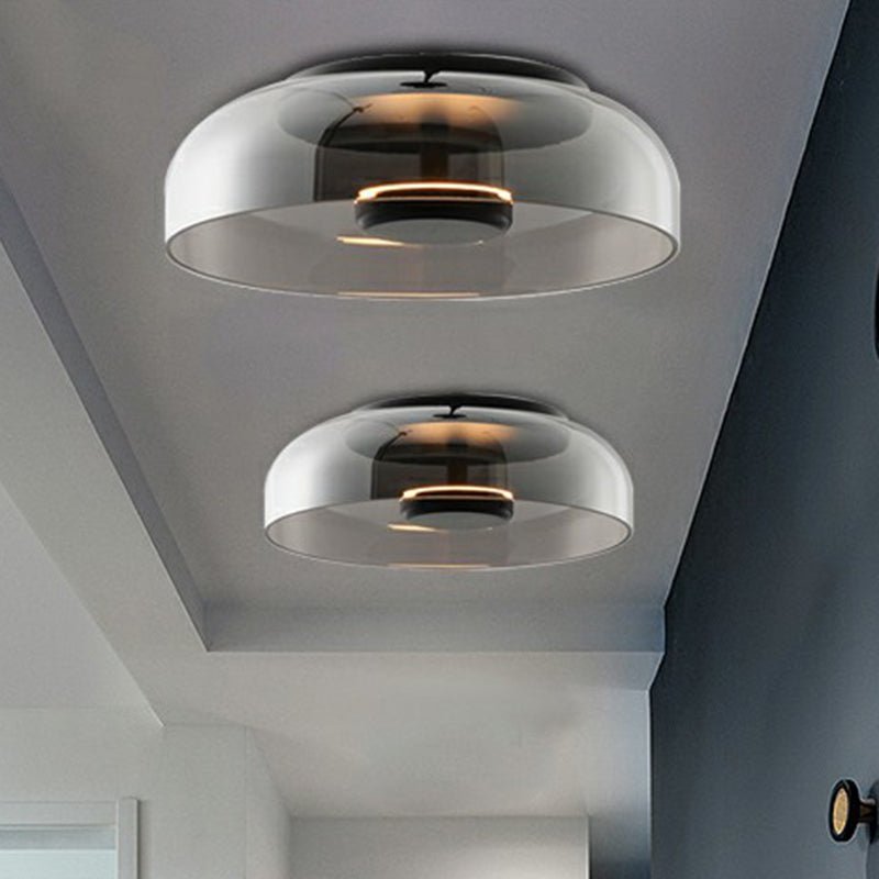 Davy Modern Glass Dome LED Ceiling Light Fixture - Sleek & Stylish Lighting for Home Decor