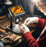 High-Definition Davy Digital Microscope with 4.3'' LCD Screen – 1000X Magnification for Detailed Viewing