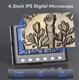 High-Definition Davy Digital Microscope with 4.3'' LCD Screen – 1000X Magnification for Detailed Viewing