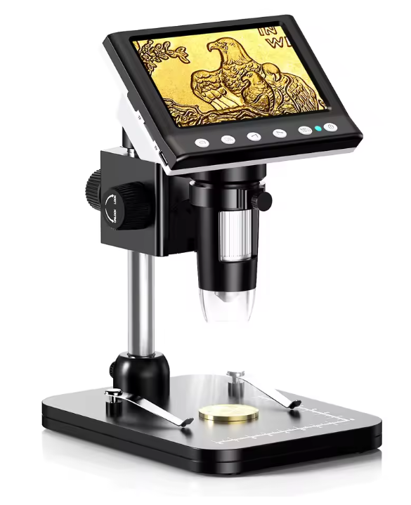 High-Definition Davy Digital Microscope with 4.3'' LCD Screen – 1000X Magnification for Detailed Viewing