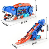 Davy Dinosaur Car Transporter Playset with Racing Ramp - Fun & Interactive Toy for Kids
